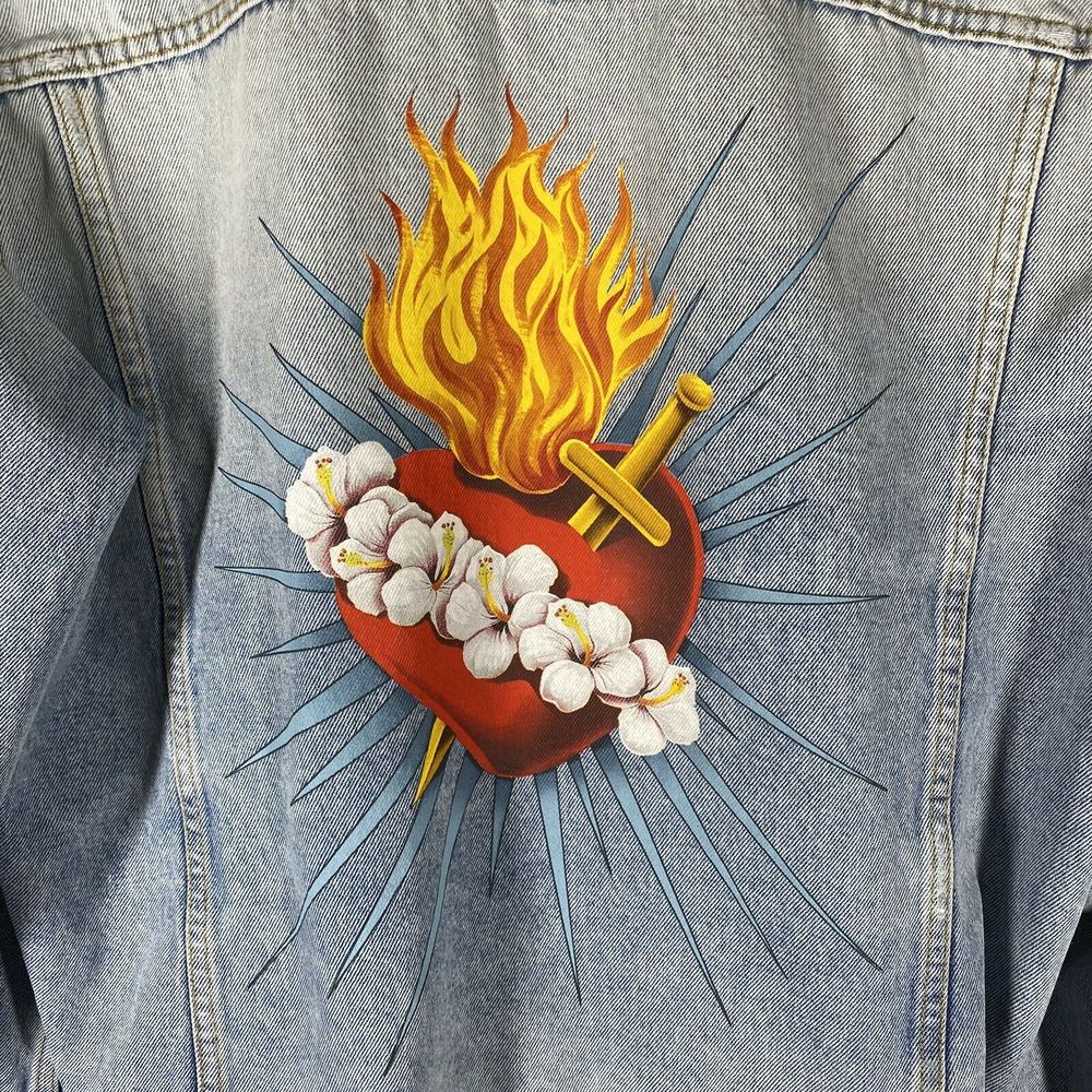 SOLD Palm Angels Blue Denim Jacket Size XL Men - Picture 8 of 12